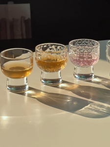 6Pcs 50ml Clear Mini Stemmed Goblet Shot Glass Small Liquor Wine Glass Cup for Whiskey Vodka Tequila Soju Espresso Home Bar Party Drinkware Gift Set