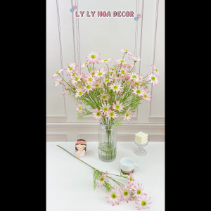 Hoa Cúc Mặt Trời 6 Bông Bó Hoa Cắm Giỏ Trang Trí Tiệc. Hoa Lụa Decor