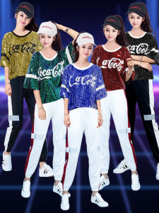 Korean Style Jazz Dance Performance Clothes Womens Modern Street Dance Student New Years Day Adult DS Hip Hop Dance Outfits