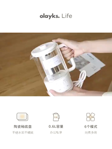 Olayks Multifunctional Health Kettle Small OfficeHousehold Tea Maker Kettle Flower Tea