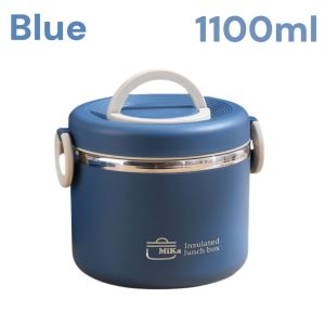 304 Stainless Steel Lunch Box 2 Layer Double Wall Thermal Food Jar Insulated Bento Box Leakproof Lunch Container with Lunch Bag