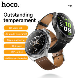 【Support Calls】HOCO Y35 Smart Watch 1.46-inch TFT Round Screen High-definition Display Bluetooth 5.3 Support Calling Sleep Heart Rate Monitoring 250mAh Waterproof Multifunctional Smart Watch