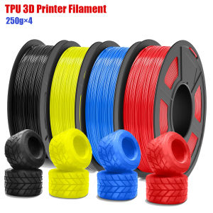 TPU 3D Printer Filament Bundle High Speed 95A TPU Filament 1.75mm ±0.03mm Individually Vacuum Packed 250g per Spool