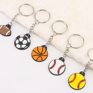 Creative Pendant PVC Keychain Football Basketball Backpack Pendant Gift Keychain Random Shipment