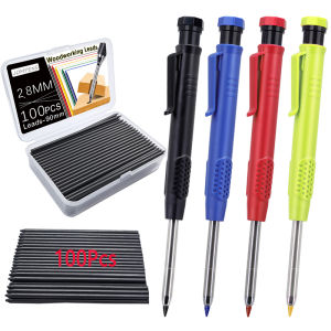 2.8mm Deep Hole Woodworking Marking Automatic Pencil Set With 100pcs Lead Refill for Architectural Engineering Drawing Tools