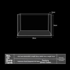 Jiaxun | Clear Acrylic New Model Aquarium Tabletop Fish Tank Self-circulating Eco-landscape
