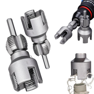 1/2" 3/4" PPR PVC Pipe Threader Kit Electric Drill Integrated Internal External Thread Cutting Tool