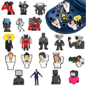 Hot Toys | Hot Toys 20pcs Cartoon Monitoring Male Vs Toilet Man PVC Shoe Accessories Fit Hole Wristbands DIY Detachable Fashion Gifts