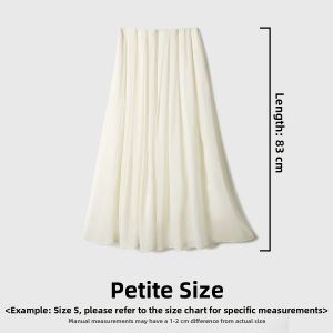 Linen Silk Blend Midi Skirt