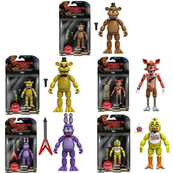 15cm Fnaf Figures Freddy Bonnie Foxy Chica Fazbear Bear Action Figure 