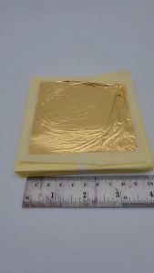 ทองคำเปลวแท้ 99.99% 24K pure gold leaf 0.12 micron สำหรับงานสปา ใช้ในการนวดหน้าร่วมกับ เซรั่ม ครีมหรือโลชั่น หรือ ใช้ตกแต่งอาหาร (ราคาต่อ แผ่น)