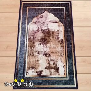 Tren-D-rugs Karpet Sajadah Motif Turkey Alas Lantai Masjid Minimalis Anti Slip 66 cm x 110 cm