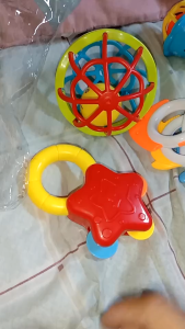 7pcs Baby Rattle Toys Infants Soft Teething Stick Colorful Rattles Hand Jingle Bells Toys for Baby
