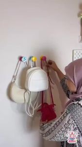 3Pcs Tempelan Dinding Perekat / Hook Kait Berbentuk Baut / Wall Hook Tidak Perlu Melubangi/Wall Hook Unik Tempelan Dinding Lucu Hook Kait Berbentuk Baut Kait Kreatif Cantelan Dinding Kuat