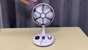 พัดลมพับได้พกพาง่ายสะดวก พัดลม USB โต๊ะแบบชาร์จได้พัดลมทำความเย็นแบบพกพาพับได้มีเสียงรบกวนต่ำอากาศ