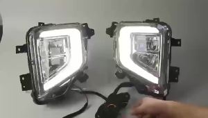 LED Daytime Running Lights Daylight Fog Lamp With Turn Signal Light DRL For Mitsubishi Triton L200 2019 2020 Only Left