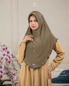 Jilbab hijab kerudung bergo krudung wanita dewasa jersey instan terbaru new terlaris terkini modern kekinian murah viral 2022 Arrafi AR 663 adem mudah di bentuk cantik pet antem bahan stella ori premium cantik bayar di tempat COD gratis ongkir