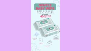 Boo & Bub 9x80 pcs Baby Hand Mouth Wipes / Wet Tissue | Alcohol-free paraben-free fragrance-free wipe