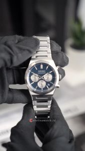Jam Tangan Pria Seiko Chronograph SSB453P1 Blue Dial Silver Stainless Steel Band