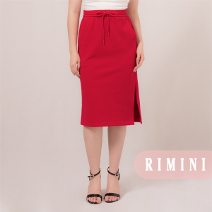 RIMINI - Bawahan Wanita Rok Span Basic Simple Slid Samping Size XS-XL - Marri Skirt 85855