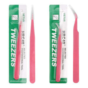 Pink Tweezers DIY False Eyelashes 3D Volume Lash Eyebrow Tweezer Eyelash Extension Stainless Steel Professional Makeup Tools