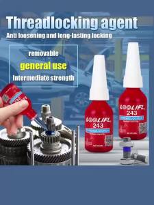 243 271 Super Threadlocker Medium-High Strength Anaerobic Adhesive (Loctite Equivalent) – Anti-loosening Shock-resistant Securing Waterproof