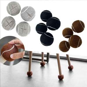 YESPERY 4Pcs/Set Furniture Leg Covers Tennis Balls Shape Cross Opening Supplies AntiSlip Floor Protection for Office Sofa Dining Room