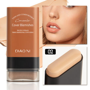 Tioni Foundation Stick Dual Head with Brush Moisture Translucent Foundation Long Lasting Eraser Foundation Stick