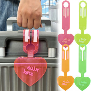 Fashion Pvc Fluorescent Love Tags Luggage Suitcase Tag Boarding Pass Checked Suitcase Anti-Loss Label