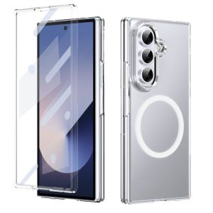 Luxury HD Clear For Magsafe Magnetic Case For Samsung Galaxy Z Fold 8 Ultra 8 7 6 5 4 with Screen Protector Hinge Fold Cover