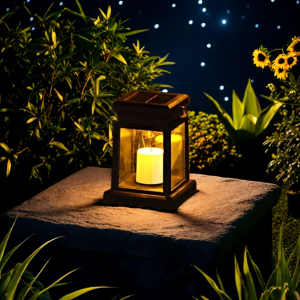1pc Solar Lantern Outdoor Garden Hanging Lanterns Waterproof LED Mission Lights For Halloween Christmas Decorations