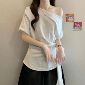 Off Shoulder Summer New Big Size Slimming T-Shirt