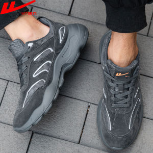 Warrior Mens Shoes Spring and Autumn New Mens Casual Sneaker Thick Sole Increased Wear-Resistant Non-Slip Outdoor Running Travel Shoes