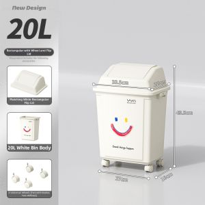 High Capacity Aesthetic Mobile Trash Can