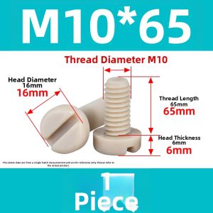 OPPU | Heat-Resistant Insulating Slotted Cylindrical Head Nylon Fire-Resistant Acid and Alkali Resistant Screws
