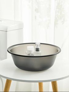 Thickened Plastic Face Basin Transparent Black And White New Material Laundry Basin for Students Dormitory Home Children Use