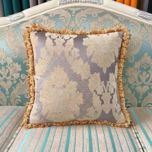 European Jacquard Pillow Cover Cushion Living Room Sofa Backrest Car Cushion Bedroom without Core Removable Washable Square Pillow