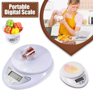 Electronic Digital Kitchen Weighing Portable Electronic LED Display Measuring Food with Bow Digital Scale Kitchen Tools