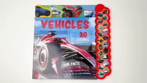Vehicles 20 Buttons Tabbed Sound Book To Learn About Fun Facts Hardcover For Kids