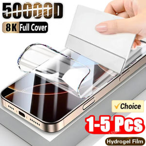 5Pcs Full Cover Hydrogel Film For iPhone 13 12 11 14 15 16 Pro Max Screen Protector For iPhone 16 PRO XR XS MAX 13mini Not Glass