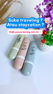 Tempat Sikat Gigi Travel Case Motif Kaktus Organizer Toothbrush Portable Praktis dan Anti Kotor