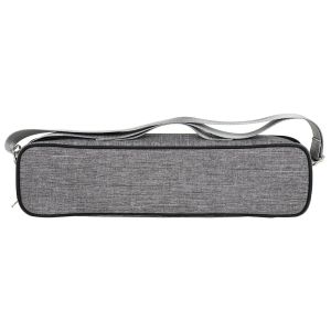 IRIN | 16 Hole Flute Storage Box Case Set Portable Grey Leather Box With Waterproof Oxford Cloth Shoulder Bag For Woodwind Instrument