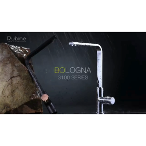 Rubine Bologna BO 3147 CH Sink Mixer Tap (Rose Gold/Chrome/Black)