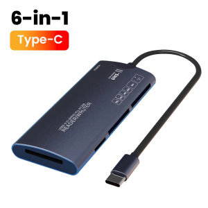 Kebidumei All in 1  USB 2.0/Type-C Multi-Function Card Reader SD TF XD CF M2 MS Memory Card Adapter for High Speed Data Transfer
