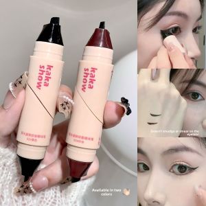 Kakashow Waterproof Eyeliner Stamp Pen Dual-Head Easy to Color Long-lasting Smudge-proof Eye Makeup Tool Natural Fine Line