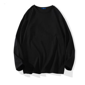 NASA Joint Name ~ White Liner Pure Cotton Couple Clothes Long Sleeves T-Shirt Men and Women Loose Bottoming Shirt Tops 2023 New Arrival