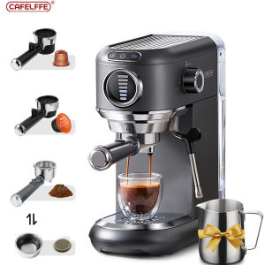 Cafelffe 4 ใน 1 เครื่อง Espresso เครื่องกาแฟแคปซูล 19 บาร์ เครื่องทำกาแฟเบียร้อน / เย็นพร้อมระบบไอน้ำนม เครื่อง Cappuccino & Latte มืออาชีพ