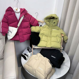 DTNOW Winter Ultra Light Childrens Down Jackets New Boys Girls Long White Duck Down Hooded Fluffy Coats Kids Clothing Snowsuit