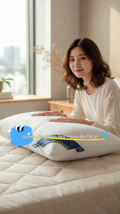 Queen Size Hotel Pillow 48x74cm Soft Bed Pillow Comfortable Sleeping Pillow for Adults