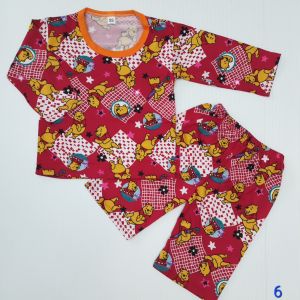 ผ้าเดง ชุดนอน เด็ก ป้าย S 7-13 โล 6-12 เดือน รอบอก 23 นิ้ว ผ้าฝ้ายสแปนเด็กซ์ ชุดเด็ก ชุดเด็ก